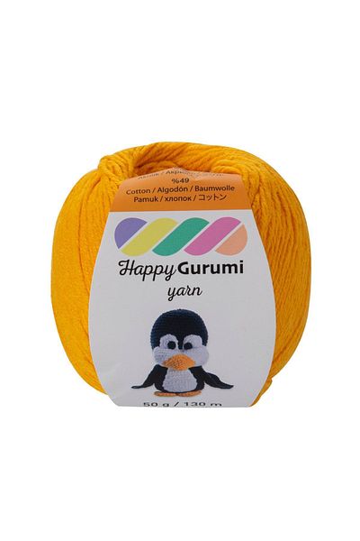 Happy Yarn Happy Gurumi K322 - Μουστάρδα Amigurumi Πλεξούδα 50gr 130m
