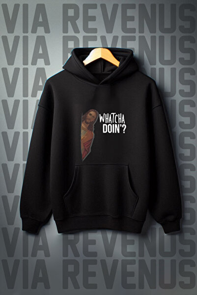 Vordevia Φούτερ με φούτερ με φούτερ με κουκούλα με μαύρη κουκούλα με στάμπα J...