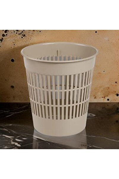 abnturk 27* 25 Koyu kahverengi yuvarlak plastik çöp sepeti 8,5 lt kapasiteli