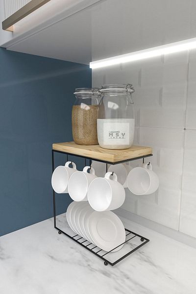 MsY TREND Kitchen Cafe Bar Hotel Counter Top Coffee Cup Rack Organizer Coffee Corner Coffee Cup Stand