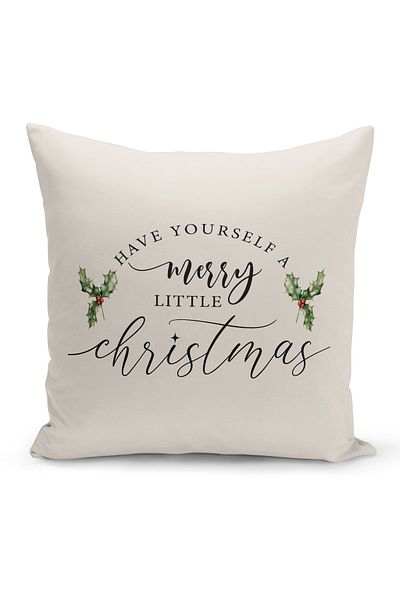Bertille Home New Year Series Double Sided Digital Printed Throw Pillow Case (Christmas Christmas Cushion Cover)