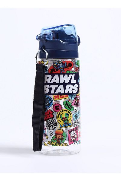 BRAWL STARS Navy Blue Children's Water Bottle BRAWL STARS PLASTIC Flask 500 ML