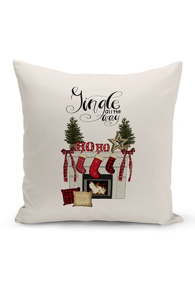 Bertille Home New Year Series Double Sided Digital Printed Throw Pillow Case (Christmas Christmas Cushion Cover)