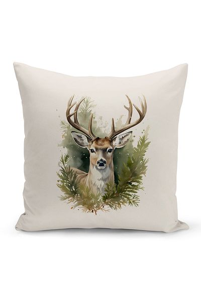 Bertille Home New Year Series Double Sided Digital Printed Throw Pillow Case (Christmas Christmas Cushion Cover)
