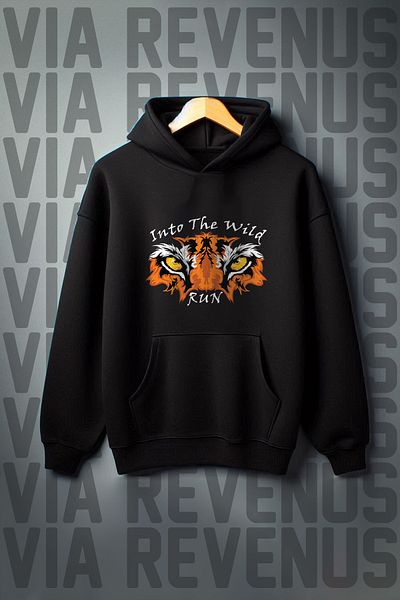 Vordevia Into the Wild - 3 Thread Kangaroo Pocket, Ribbed Oversize Hooded Sweatshirt