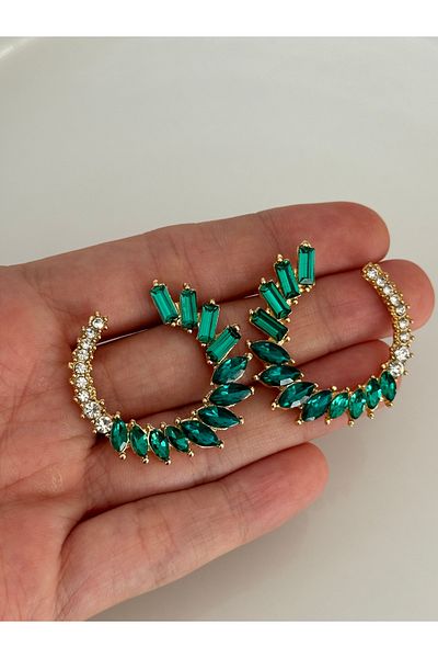 MioArt Shiny Stylish Crystal Jewelled Earrings