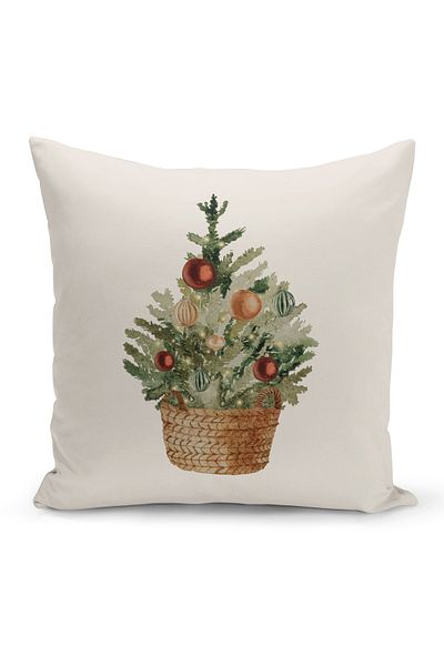 Bertille Home New Year Series Double Sided Digital Printed Throw Pillow Case (Christmas Christmas Cushion Cover)