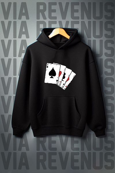 Vordevia Kangaroo Patterned - 3 Thread Oversize Hooded Sweatshirt