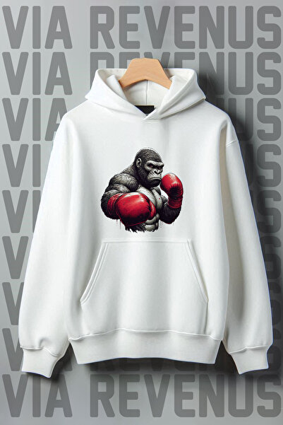 Vordevia Gorilla Boxing Sa deznom - Džemper sa kengur džepom i tri niti Čupka...