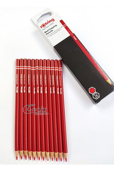Rotring 12 قلم نسخ أحمر