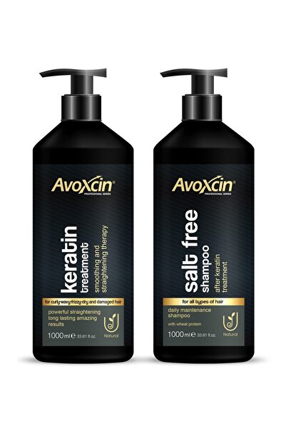 AVOXCIN Saç Düzleştirici Kalıcı Keratin Bakımı Brezilya Fönü Arındırıcı Tuzsu...