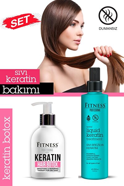 Fitness Professional Brezilya Fönü Sıvı Keratin Bakımı Kalıcı Onarıcı Saç Düz...