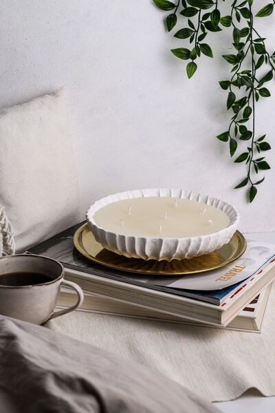 LALEZEN HOME LİNEA Geniş Tabak Kokulu Mum