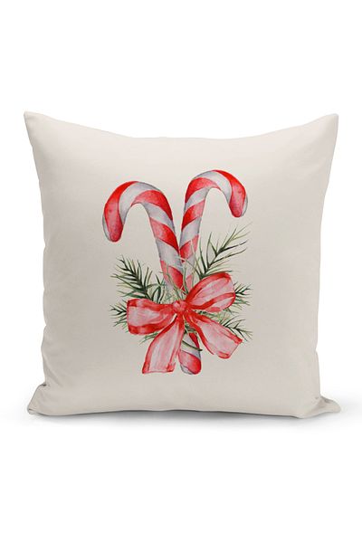 Bertille Home New Year Series Double Sided Digital Printed Throw Pillow Case (Christmas Christmas Cushion Cover)