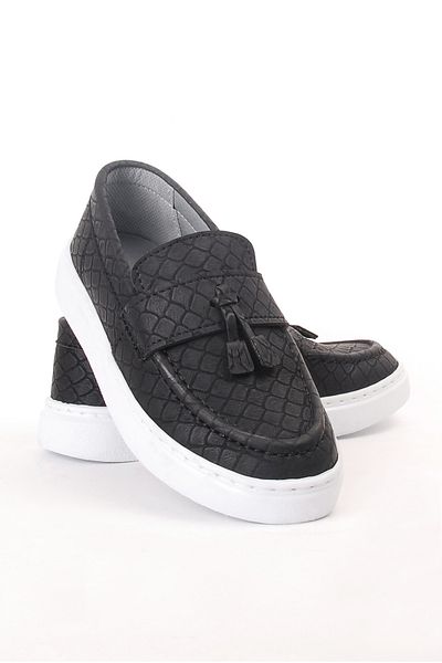 Rıdvan Çelik Negru Mat - Pantofi clasici casual pentru băieți