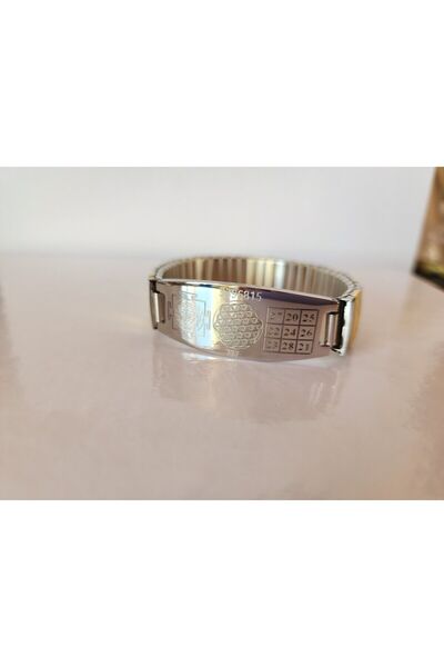 Anatolia 3 symbol number sequence elastic steel bracelet