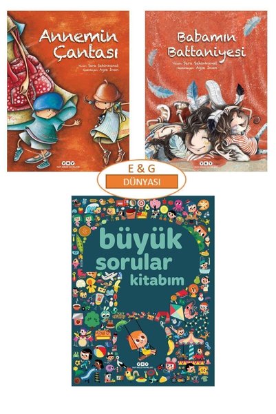 Yapı Kredi Yayınları Mom's Bag + Dad's Blanket + Büyük Sorular Kitabım 3-Piec...