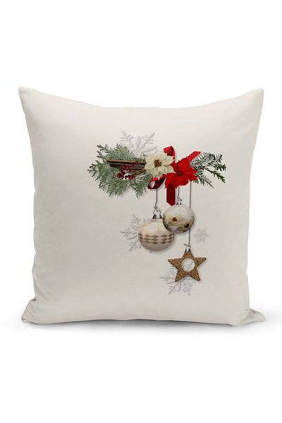 Bertille Home New Year Series Double Sided Digital Printed Throw Pillow Case (Christmas Christmas Cushion Cover)