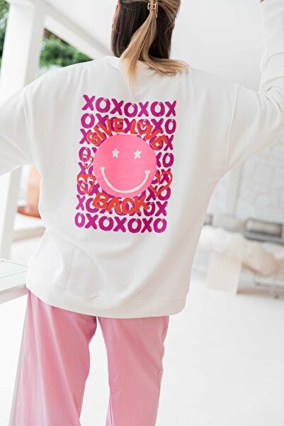 Jose Clothing Σειρά Amalfi - oversized με τύπωμα επένδυση fleece Φούτερ από οργανικό βαμβάκι