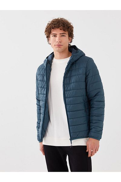 LC Waikiki Men's Slim Fit Hooded Puffer Jacket
