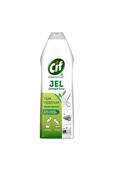 Cif Jel Yüzey Temizleyici Tüm Yüzeyler İçin Leke Çıkarıcı Çamaşır Sulu Bahar Ferahlığı 1500 ML