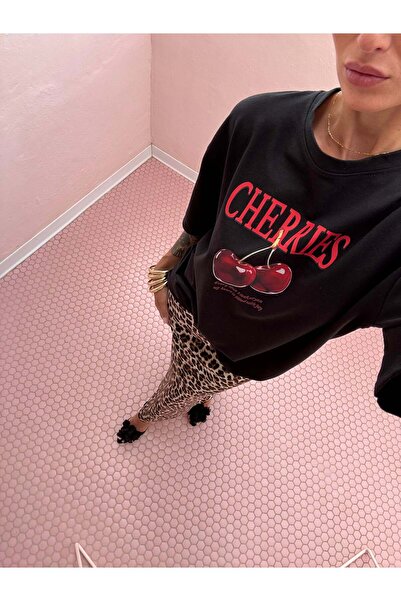 Jose Clothing تي شيرت أبيض كبير الحجم من القطن العضوي مطبوع من سلسلة أمالفي -...