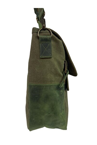 Old Cotton Unisex Vintage Printed Waterproof Postman Shoulder Bag - 29 cm x 30 cm