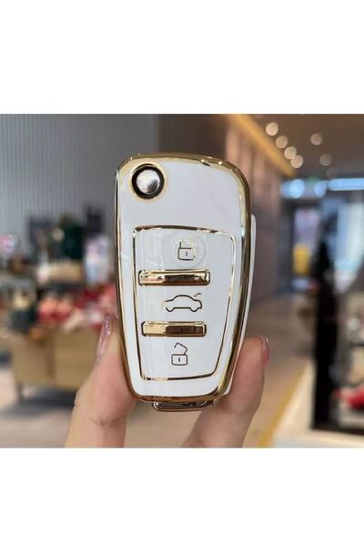 ŞENYILDIZ AKSESUAR Audi A1-A7 C5-C6 Q3-Q7 8V Key Protection Case See 2Nd Imag...