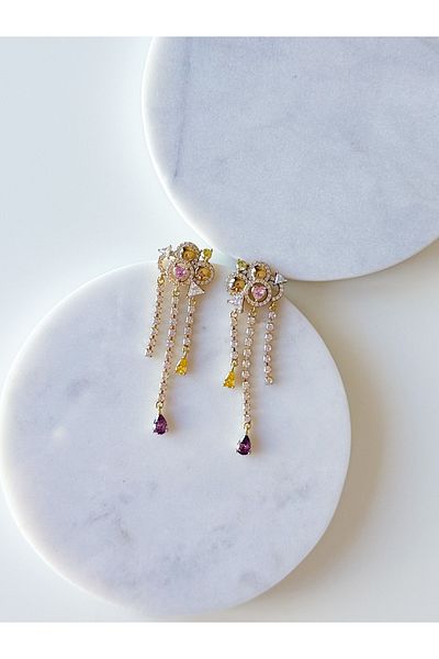 CHARMLUCKY Special Series Colored Rocked Dangle Earring