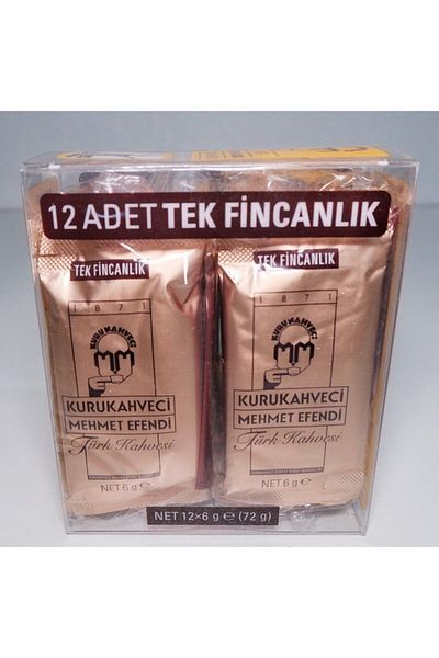 Mehmet Efendi محمد أفندي 12*6 جرام قهوة تركية بولي كلوريد الفينيل (شراب واحد)