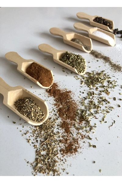 Ax Axentia 6 Pieces Bamboo Wooden Spice Shovel Spoon