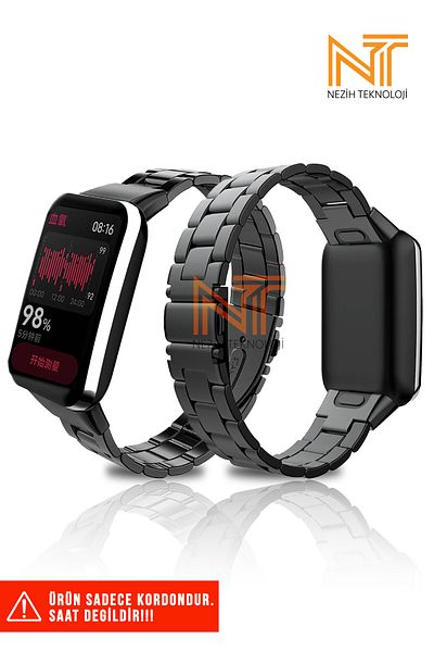 Nezih Case Xiaomi Mi Band 7 Pro متوافق مع سلك معدني من الفولاذ المقاوم للصدأ