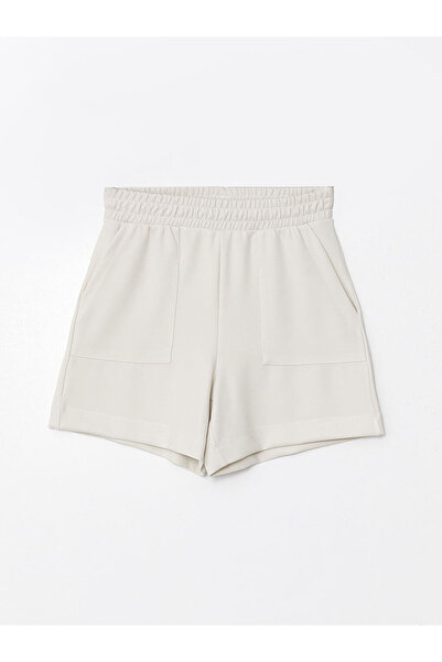 LC Waikiki Einfarbige Shorts mit elastischer Taille für Frauen