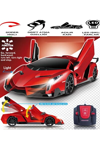 LRS STORE Uzaktan Kumandalı Şarjlı Araba Full Fonksiyon Lamborghini Kapısı ve...