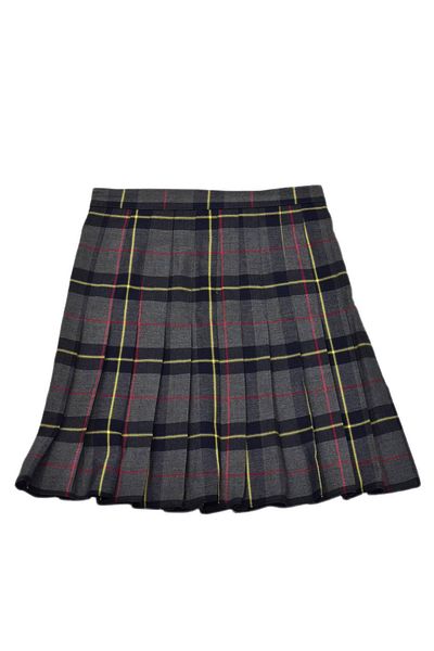 BAGLAN Plaid Patterned Women's College Skirt - Gray Navy Blue, Ataturk-38