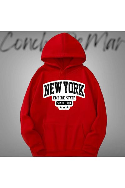 Vordevia Памучен суитшърт с щампа New York Oversize