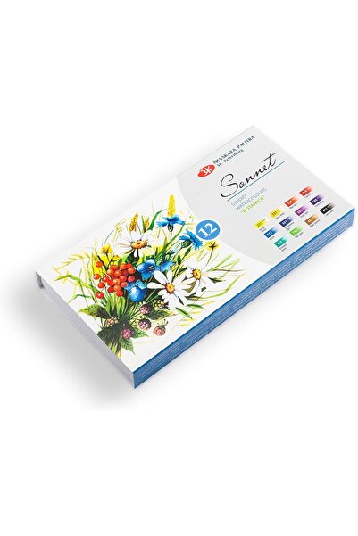 ST. PETERSBURG Sonnet Suluboya Seti | çiçek ve botanik boyama için 12 sulu bo...