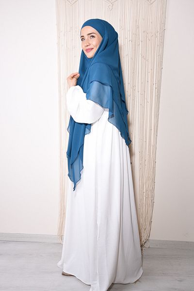 Fashion journey Airobion Fabric - Hijab Ferace Φόρεμα με πλισέ και φερμουάρ