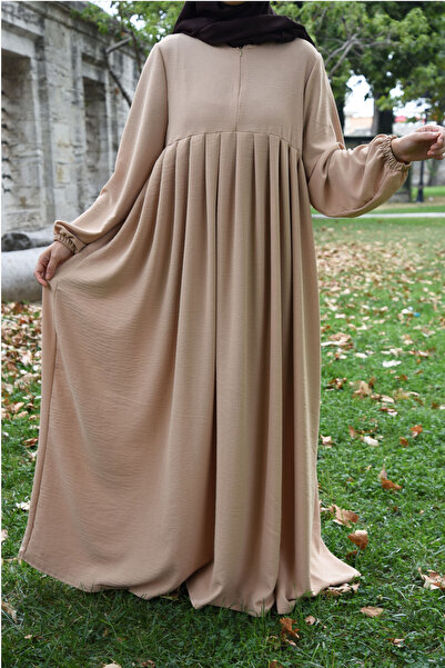 Fashion journey Airobion Fabric - Hijab Ferace Φόρεμα με πλισέ και φερμουάρ