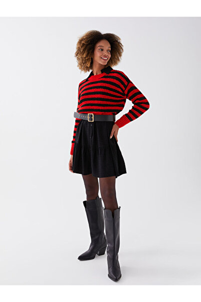 LC Waikiki Crew Neck Striped Long Sleeve Women's Knitwear Sweater