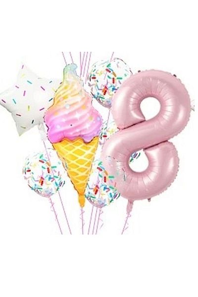 DÜVENCİ TİCARET Age Ice Cream Foil Balloon Set