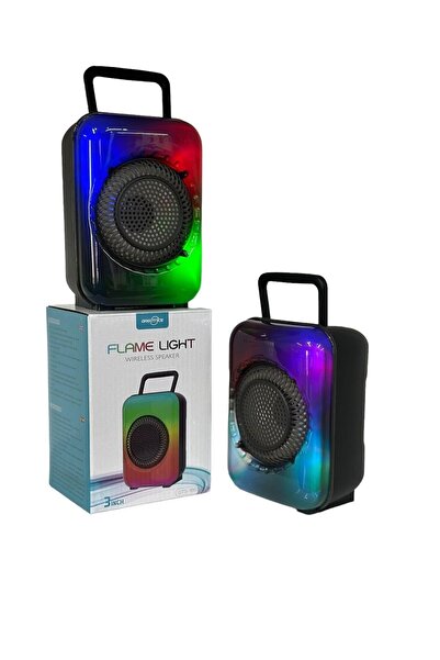 GOLD AKSESUAR Gts 1867 3 Inch Flame Lıght Rgb Işıklı Bluetooth Speaker