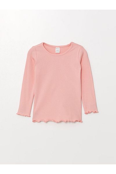 LC Waikiki Long Sleeve Crew Neck Basic Baby Girl Pajama Set