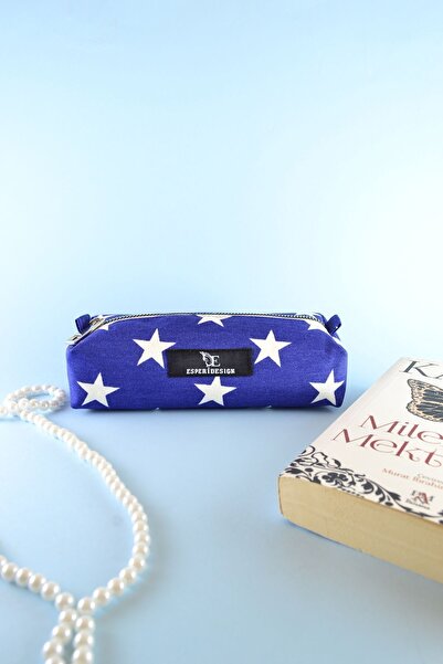 esperidesign Tasarım Lacivert Geniş Kalem Kutusu Kalemlik Makyaj Çantası Çok ...