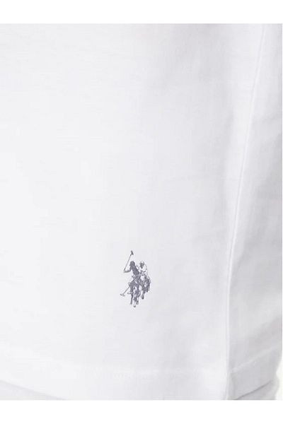 U.S. Polo Assn. Men's Oversize Large Size 2-Piece 100% Cotton White Undershirt