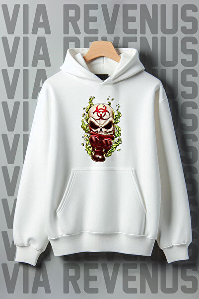 Vordevia Bela Sa kapuljačom - Dukserica sa širokim krojem i lubanjom Štampano