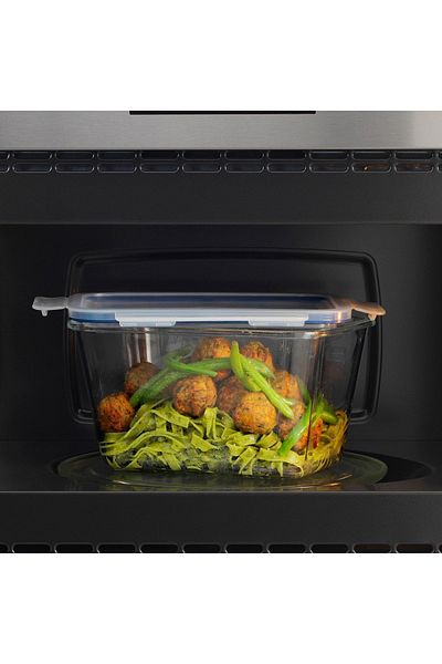 IKEA 1.8 Lt 21X15X12 cm Rectangular Plastic Storage Container - Glass
