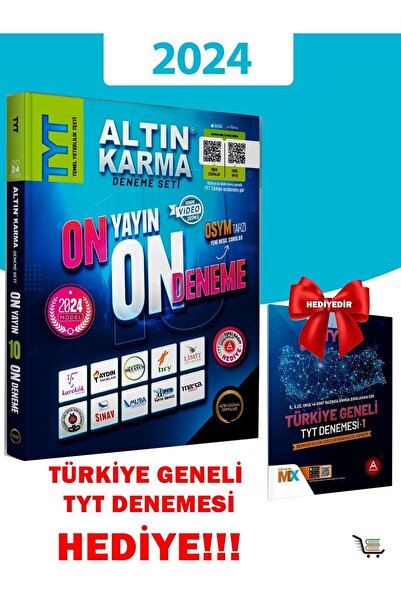 Altın Karma Yayınları 2024 Model TYT 10+1 Karma Deneme Türkiye Geneli Deneme Hediyeli!!!