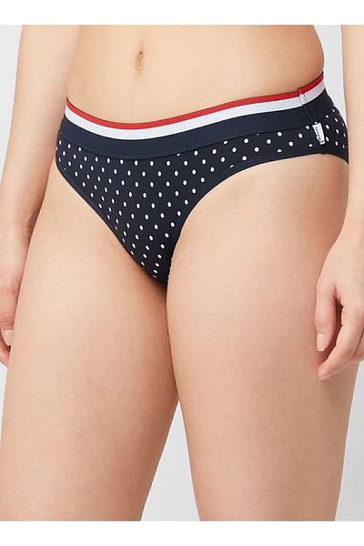 U.S. Polo Assn. Women's Cotton Lycra Polka Dot Set of 2 Bustier Shorts