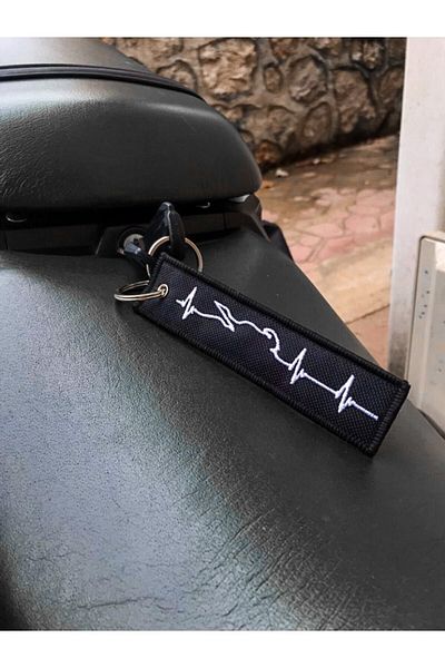 Yeles Rhythm Biker Fabric Keychain